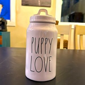 Puppy Love Rae Dunn canister.